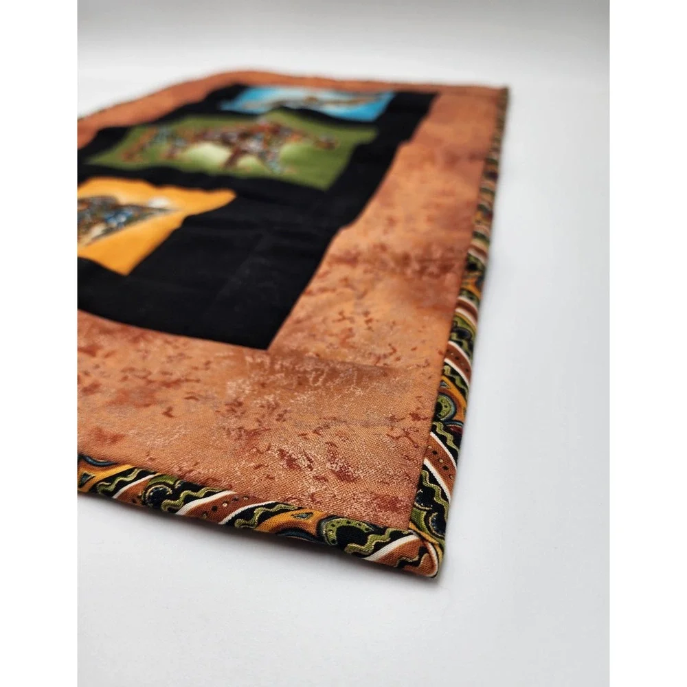 Hand Sewn Wall Art Native American Quilt‎ Artwork Yukon Canada  Bear Eagle Totem